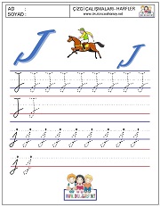 k harfi çizgi çalışması